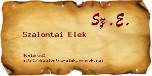 Szalontai Elek névjegykártya