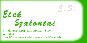 elek szalontai business card